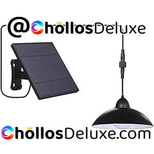 Luz Colgante Solar Exterior 12 LEDs IP65 +Mando Control Remoto