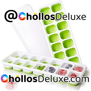 Pack de 2 Moldes Apilables Hielos con Tapas