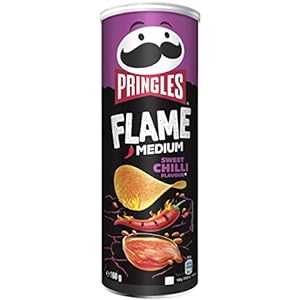 3x Pringles Flame Medium Sweet Chili 160g