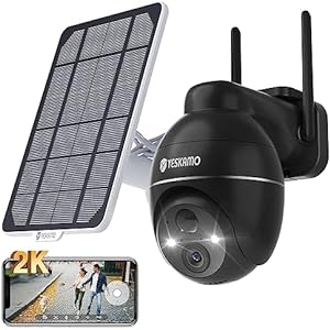 Cámara Vigilancia WiFi 2K Giro 360º y Panel Solar