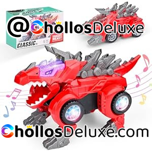 Coche Dinosaurio 2 en 1 con Luces y Sonidos