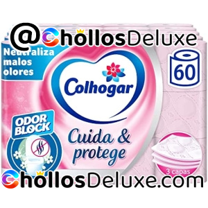 60 Rollos Papel Higiénico Colhogar Cuida & Protege