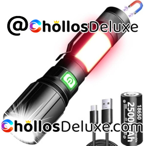 Linterna LED Recargable 3 en 1 2000 Lumens