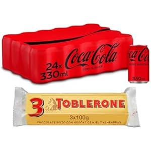 24 latas de Coca-Cola Zero Azúcar + Toblerone o Suchard
