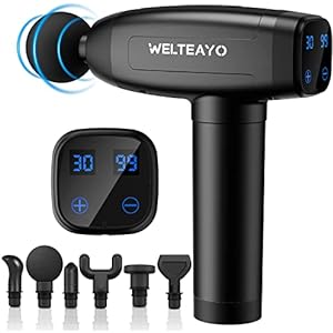 Pistola Masaje Muscular 30 Velocidades +6 Cabezales