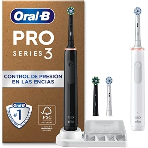 Pack de 2 Oral-B Pro 3 3900N Cepillos de Dientes Eléctricos +4 Cabezales