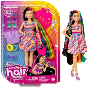 Barbie Totally Hair Muñeca con Vestido