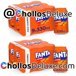 2x Pack de 9 Latas Fanta Naranja 330ml