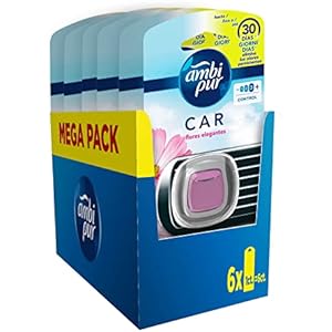 6x Ambipur Car Ambientador Coche Fragancia Flores