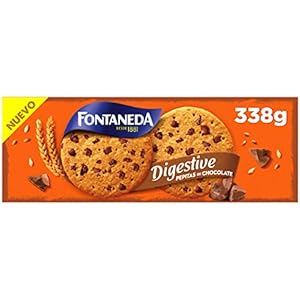 3x Fontaneda Digestive Galletas con Pepitas de Chocolate con Leche 338g