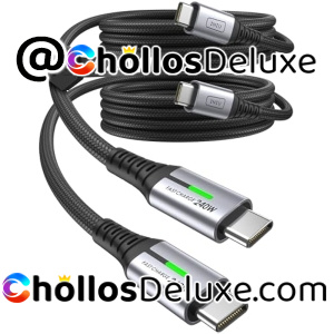 Pack de 2 Cables USB Tipo C 2 Metros 240W