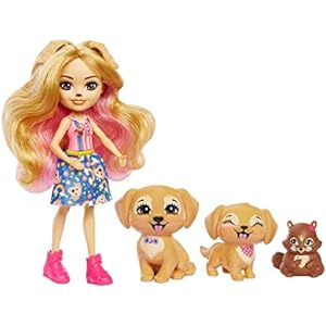 Enchantimals Muñeca Gerika con 3 Animales