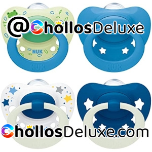 4 Chupetes Silicona NUK Brillan en la Oscuridad 18-36 Meses