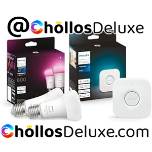 Set de 2 Bombillas E27 Philips Hue +Bridge