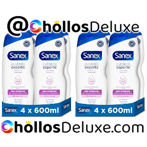 8x Sanex Cuidado Experto Pro Hydrate Gel Ducha 600ml