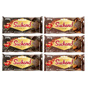 3 Tabletas de Turrón de Chocolate Negro Suchard 260g
