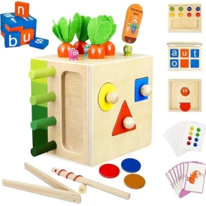Cubo Montessori de Madera 9 en 1
