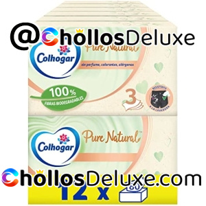 12x Colhogar Pure Natural 80 Pañuelos Faciales