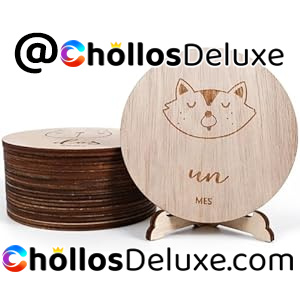 Set de 12 Tarjetas de Madera Cumple Meses