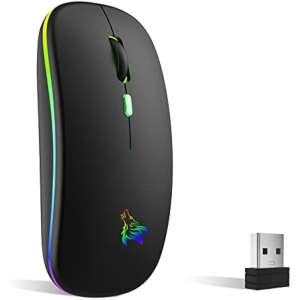 Raton ​Inalambrico Recargable Iluminación LED 1600 DPI
