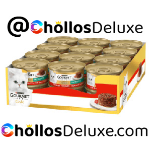 Gourmet Purina Gold Tartalette, Comida Húmeda para Gato con Buey y Tomate, 24 latas de 85g