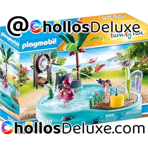 Playmobil Family Fun Piscina Divertida con Rociador de Agua