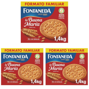 3x Fontaneda La Buena María Original Galletas 1.8Kg