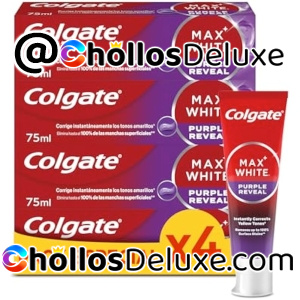 4x Colgate Max White Purple Reveal Pasta de Dientes Blanqueadora