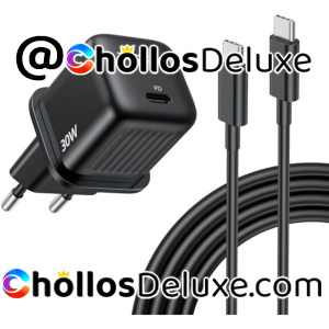 Cargador 30W USB C +Cable USB C 2 Metros