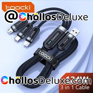 Cable de Carga 3 en 1 124W 1.2M