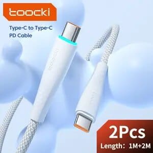 Pack de 2 Cables USB Tipo C a USB Tipo C 60W 1M y 2M