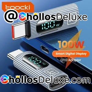 Adaptador OTG USB C a USB C con Pantalla Digital 100W