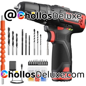 Taladro Atornillador +40 Puntas +Batería 1300mAh +Extras