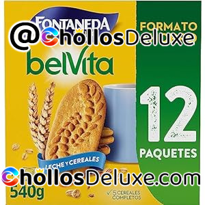 5x Fontaneda Belvita Galletas con Leche y 5 Cereales Completos enriquecidas con Hierro, Calcio y Magnesio 540g