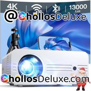 Proyector Portátil 5G WiFi Bluetooth 13000 Lumenes +Trípode