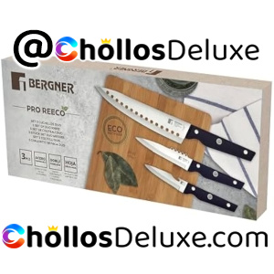Juego de 3 Cuchillos Profesionales Bergner Pro