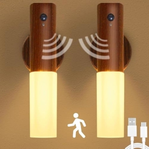 2x Luces Nocturnas Recargables 3000K con Sensor de Movimiento