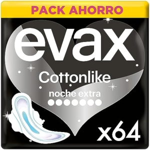 64 Compresas Evax Cottonlike Noches Extra