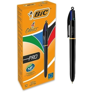 Caja de 12 Bolígrafos 4 Colores BIC