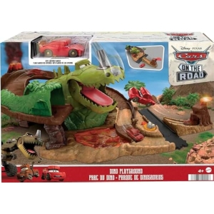 Cars Disney Pista de Coches Dinosaurio