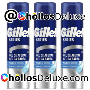 3x Gillette Series Gel De Afeitar 200ml