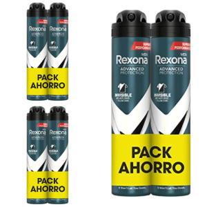 3x Rexona Desodorante Spray Invisible Black & White 2x200ml