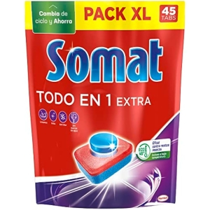 45 Pastillas Lavavajillas Somat Todo en 1