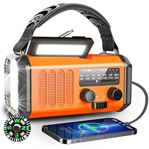 Radio Solar con Altavoz Bluetooth y Linterna 10.000mAh
