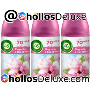 3x Air Wick Freshmatic Recambios Magnolia y Flor de Cerezo