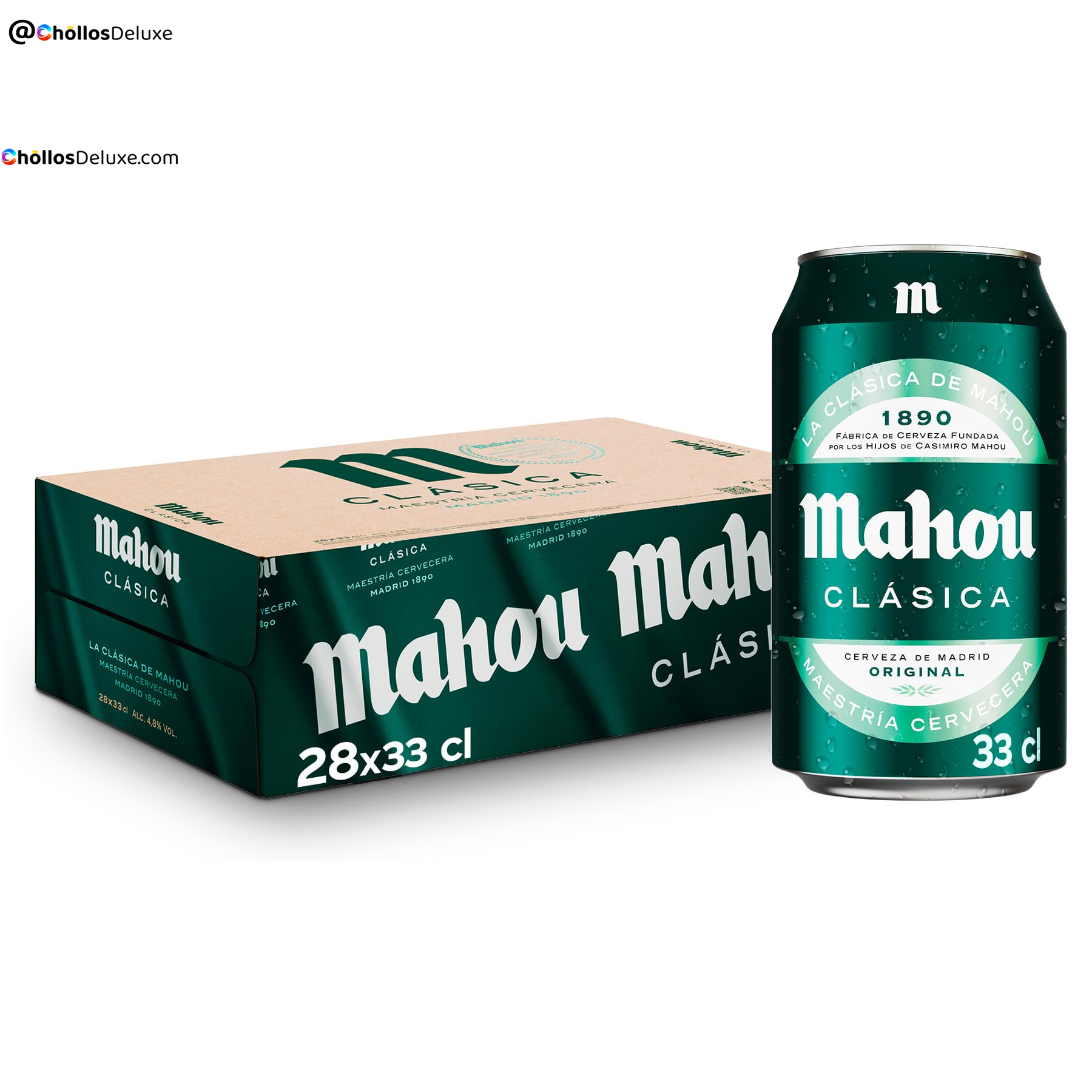 28x Mahou Clásica Cerveza Lager 33cl