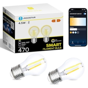 2x Aigostar Bombillas Inteligentes Alexa/Google