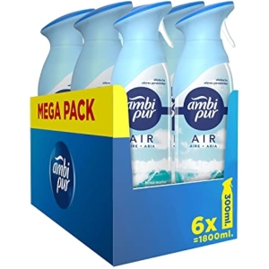 6x Ambipur Ambientador Casa Spray 300ml Brisa Marina