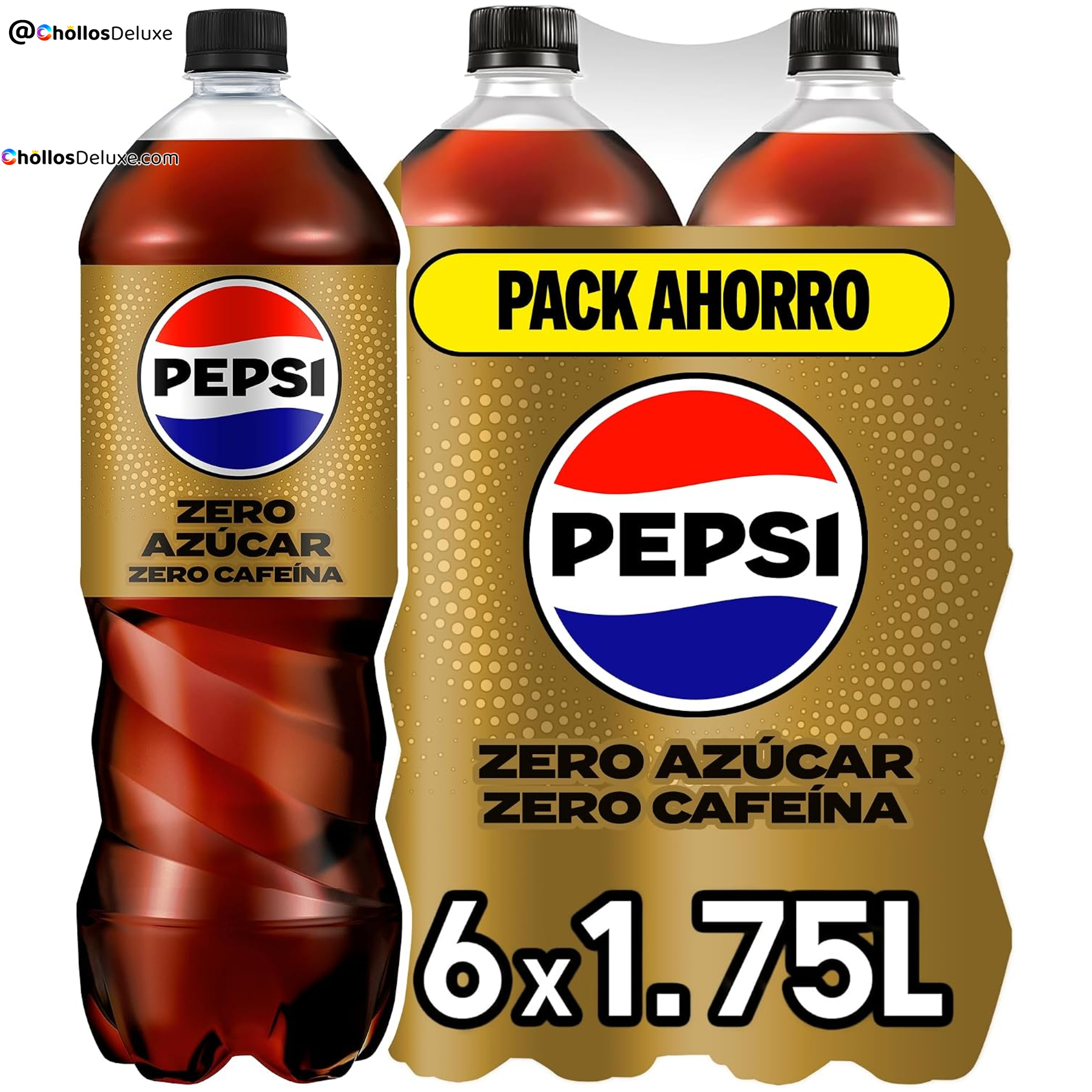 6x Pepsi Zero Refresco Sin Cafeína 1,75L