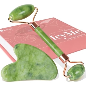 Gua Sha y Rodillo De Jade Masajeador Facial